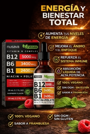 ❤️ Apoya tu Circulación y Aumenta tu Energía Desde la Raíz VITAMINA B12,B6,B1 NUVASA GEN